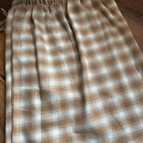 Time and Tru Plaid Fringe Midi Skirt - Tan and Cream - Picture 7 of 13